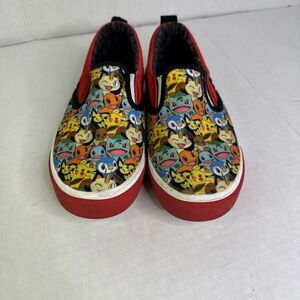 Ground UP Pokemon PIKACHU Slip-On Canvas Sneaker Shoes Unisex Youth Size 1
